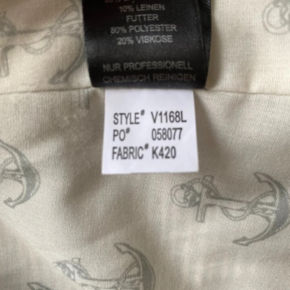 KENAR Nordstrom Womens Large Long Sleeve Striped Linen Career Blazer Jacket Chic - Picture 16 of 16